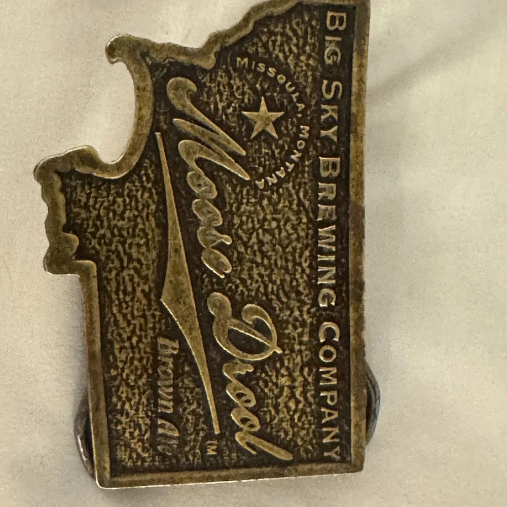 Moose‎ Drool Brown Ale Montana Big Sky Brewing Company Belt Buckle